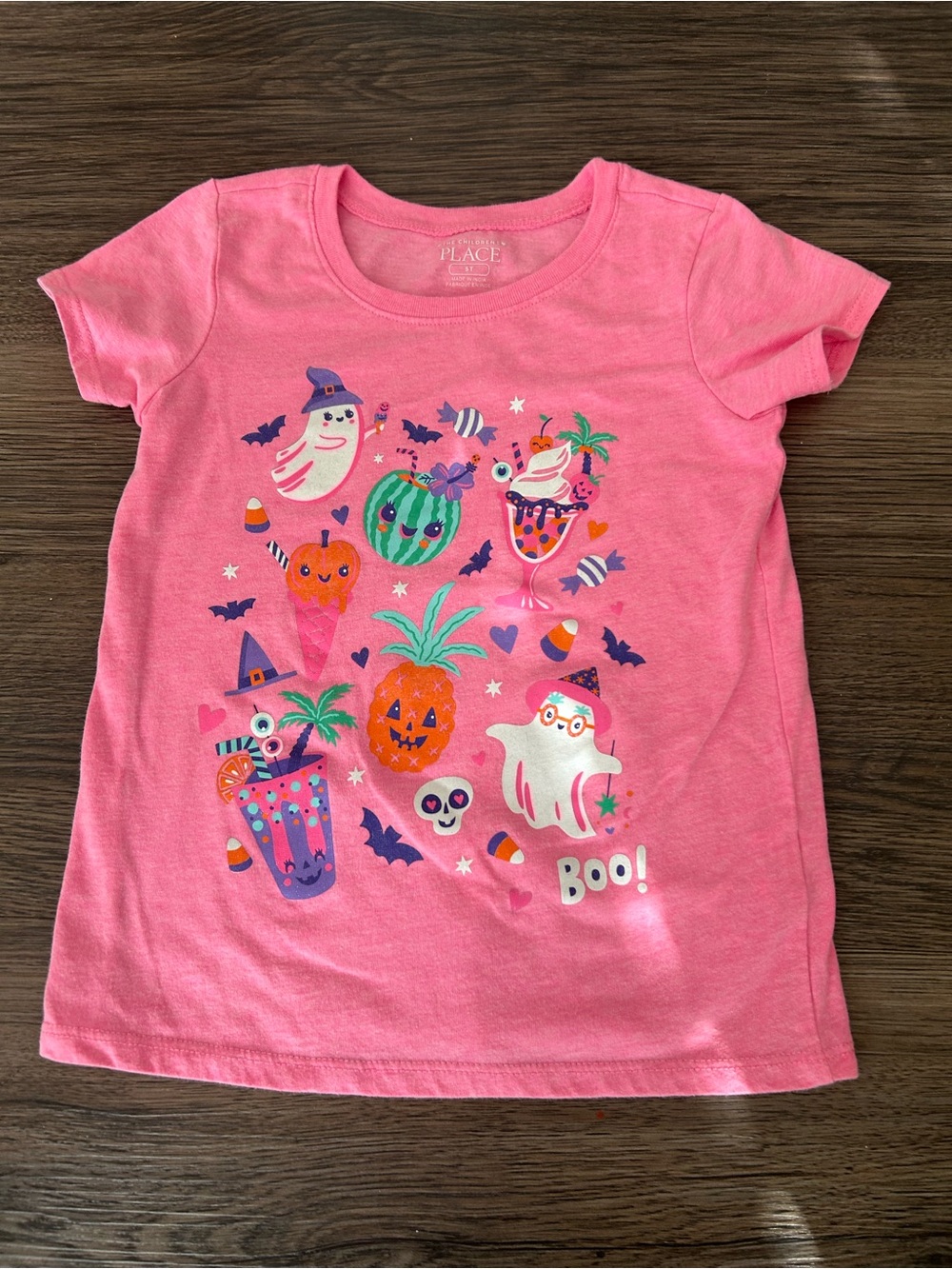3/$12 Children’s Place Pink Halloween Graphic Tee Girl’s Size 5T